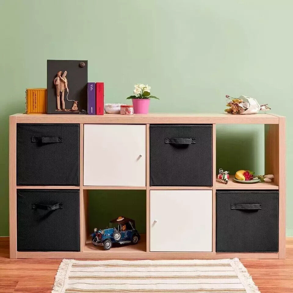 Foldable Storage Box Cubes - 4 Pack - Canvas Drawer Organizer