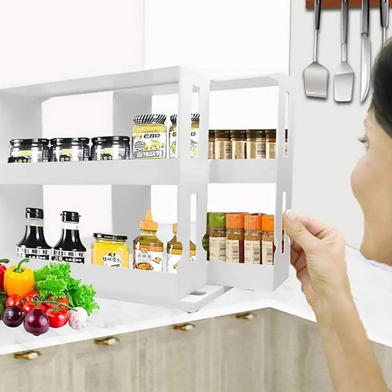 Rotating Kitchen Spice Rack — Countertop Organizer