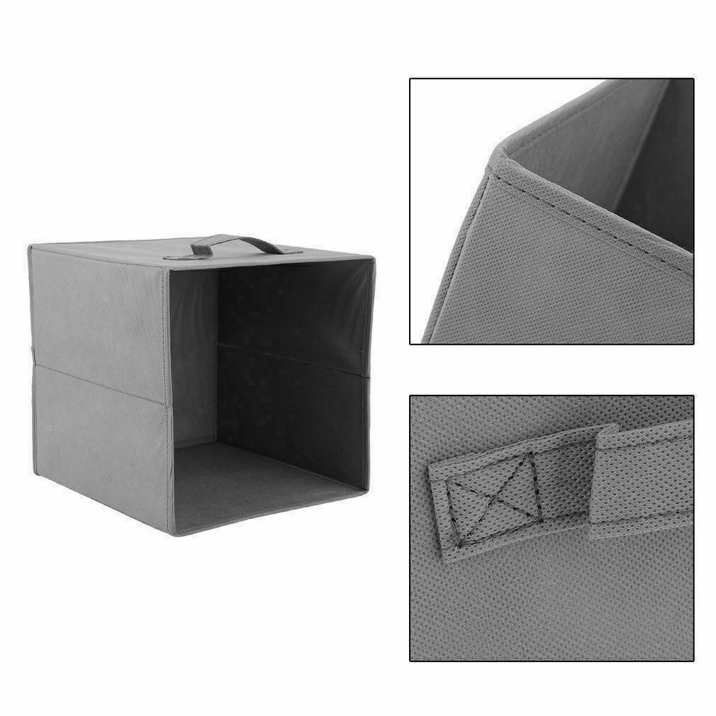 Foldable Storage Box Cubes - 4 Pack - Canvas Drawer Organizer