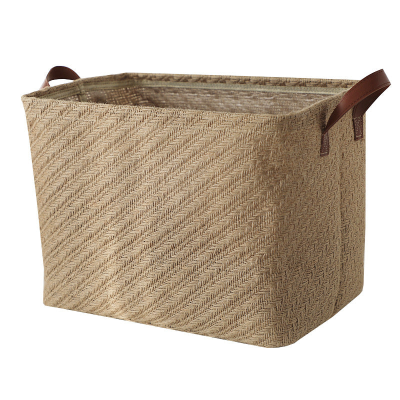 Jute Storage Basket - Natural Woven Home Organizer