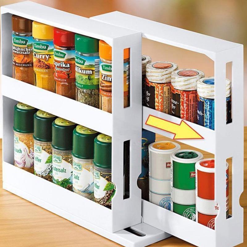 Rotating Kitchen Spice Rack — Countertop Organizer