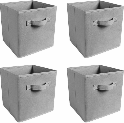Foldable Storage Box Cubes - 4 Pack - Canvas Drawer Organizer